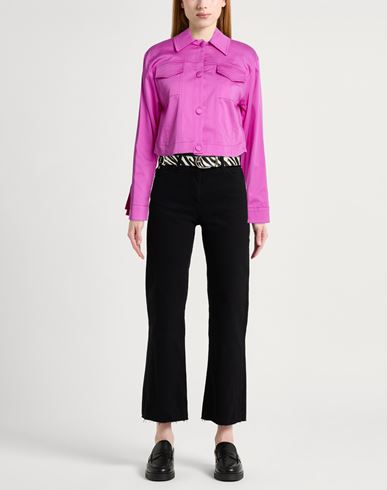 Woman Jacket Fuchsia Size 8 Cotton, Elastane