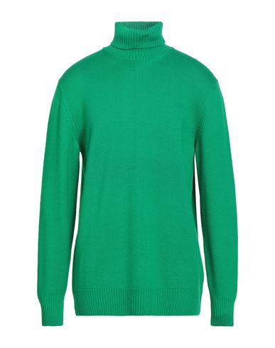 Man Turtleneck Green Size XXL Virgin Wool