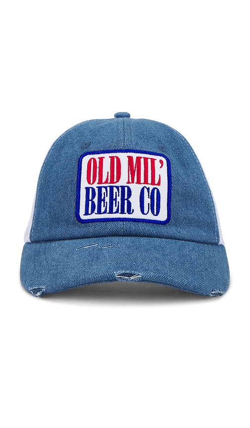 Philcos Old Mil' Beer Co Hat in Blue & White in Blue