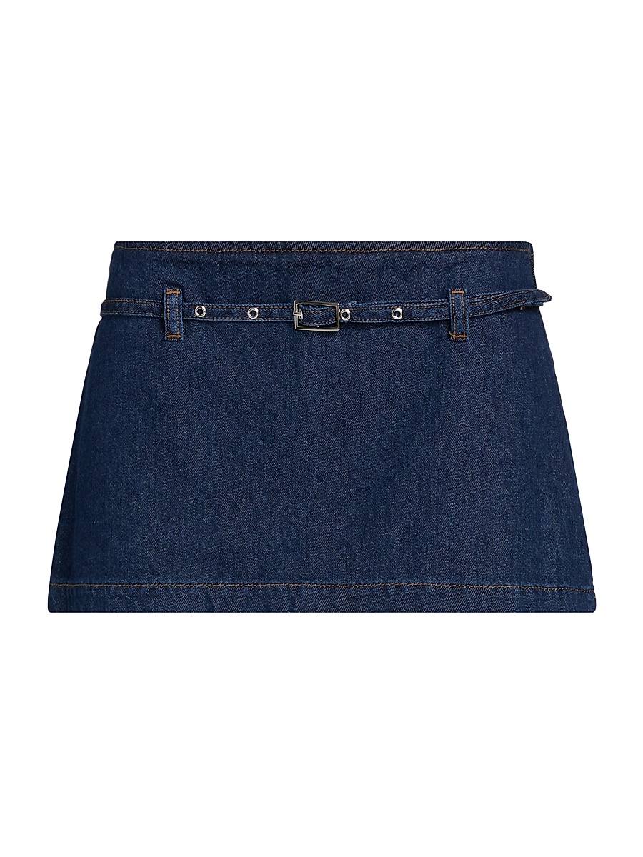 Women's Khloe Low-Rise Denim Skort - Biarritz Belted