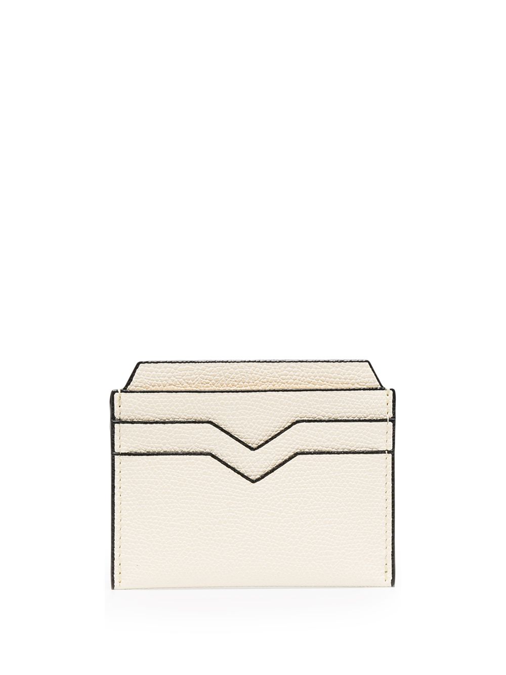 Leather card holder - White