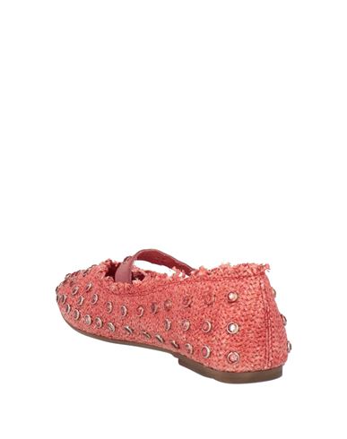 Woman Ballet flats Tomato red Size 6 Textile fibers