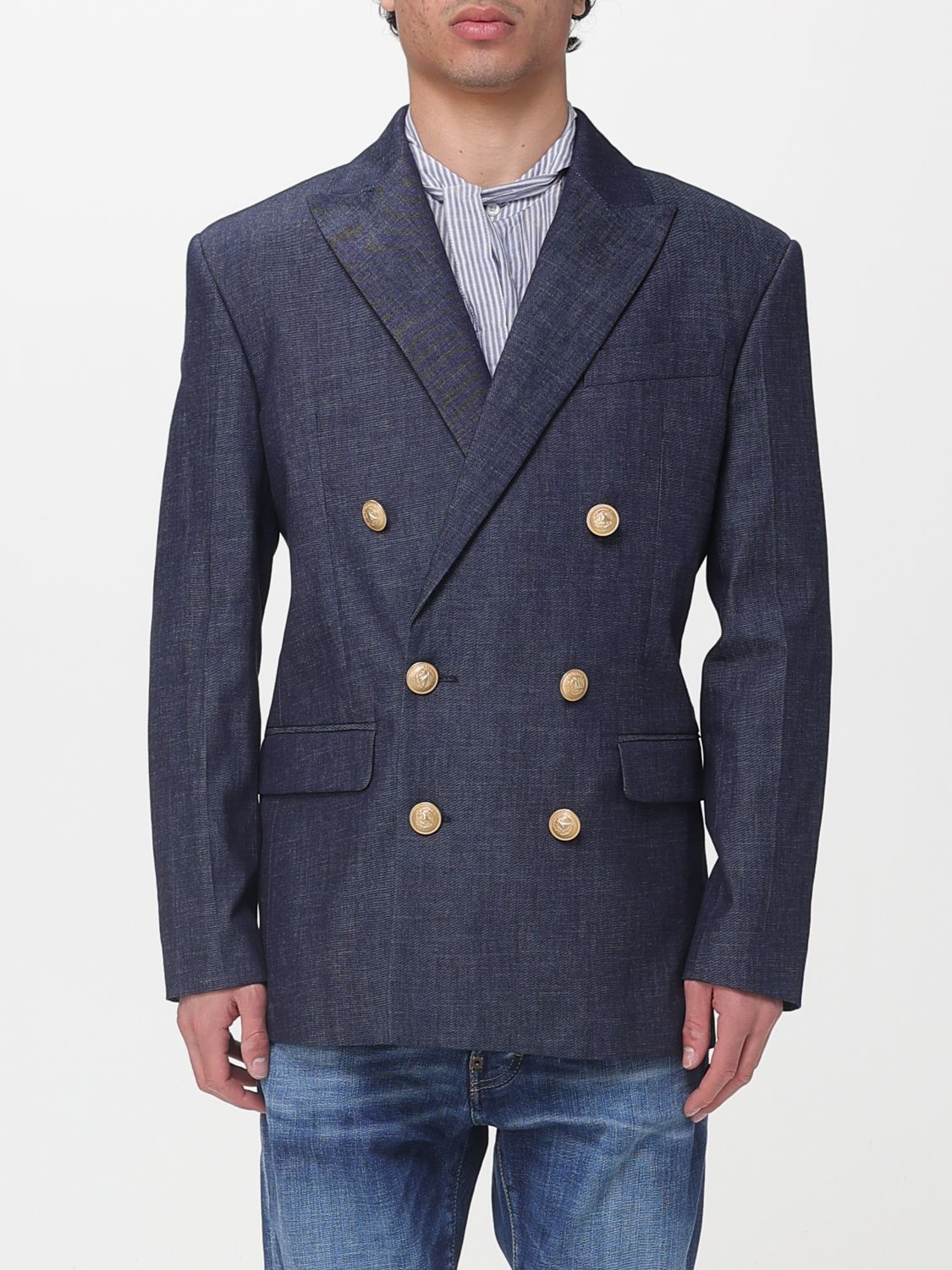 Jacket Men color Denim