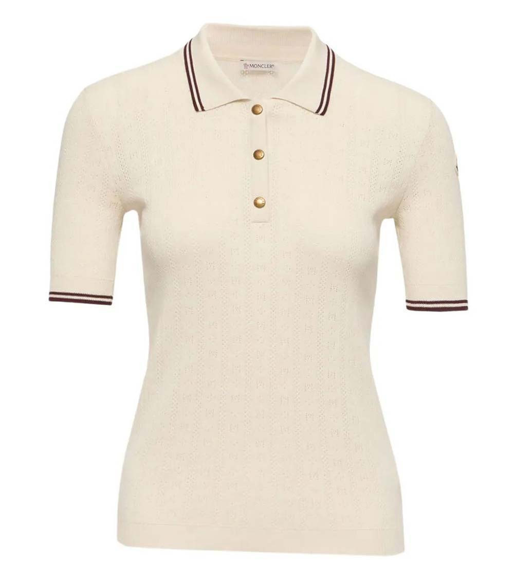 Off White Knitted Logo Polo Shirt