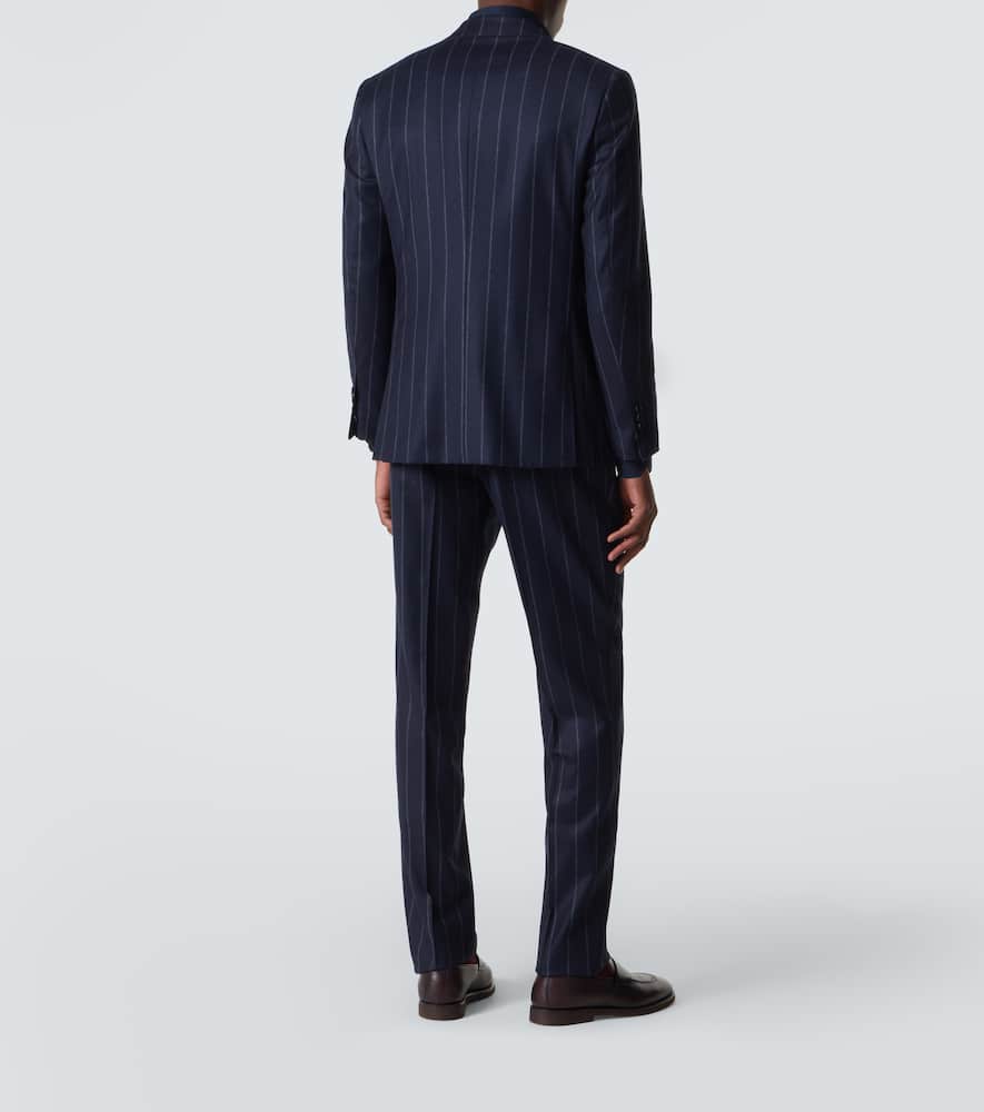 Pinstripe wool and cashmere suit