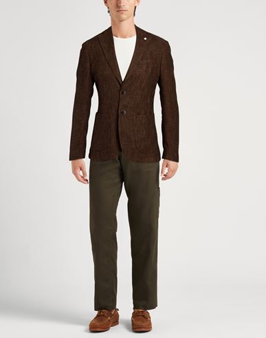Man Blazer Light brown Size 42 Cotton, Wool, Polyamide