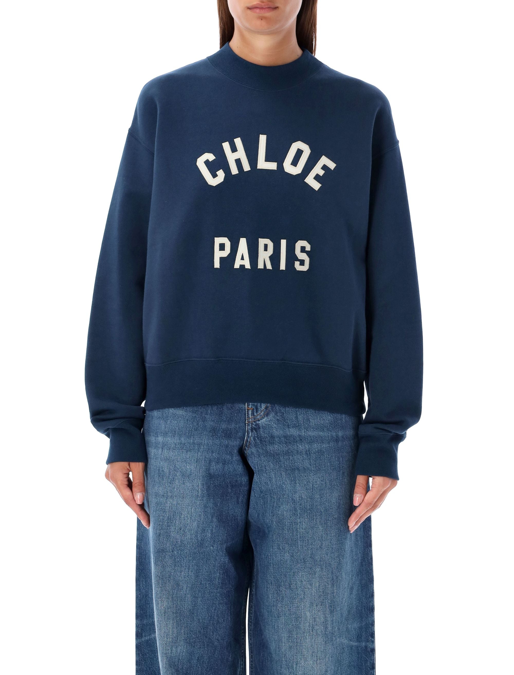 Chloé Boxy Mock-Neck Casual Tee