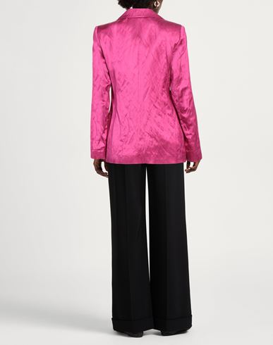 Woman Blazer Fuchsia Size 10 Viscose, Cotton, Metallic fiber