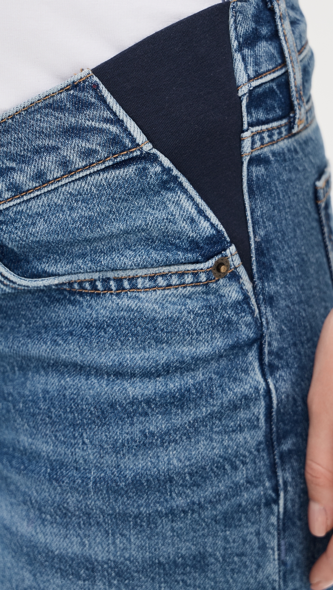 The Relaxed Wide Leg Maternity Jeans True Indigo