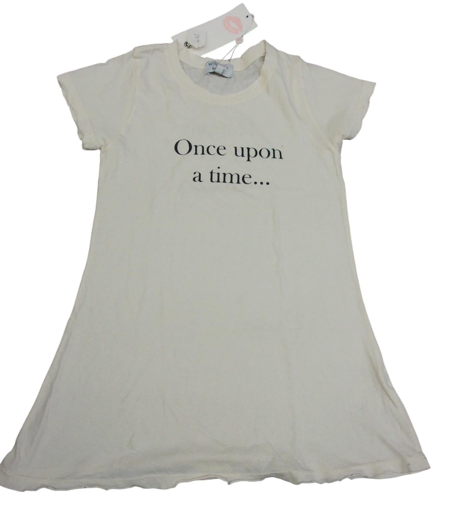 Kids Once Upon A Time With Happily Ever After T-Shirt In Cream
