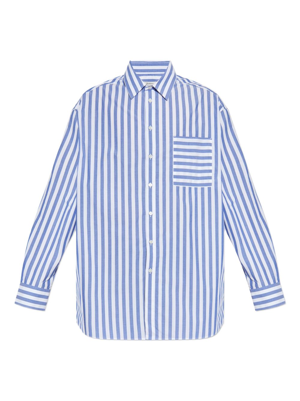Striped button-up shirt - White