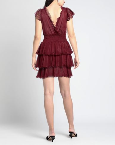 Soallure Woman Mini dress Burgundy Size 6 Polyamide