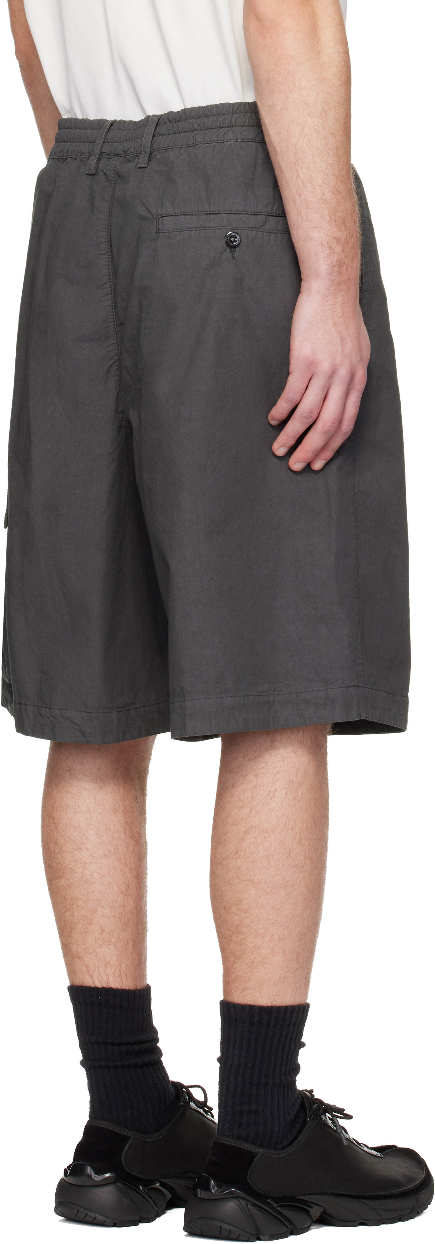 Gray Micro-Reps Boxy Lens Shorts