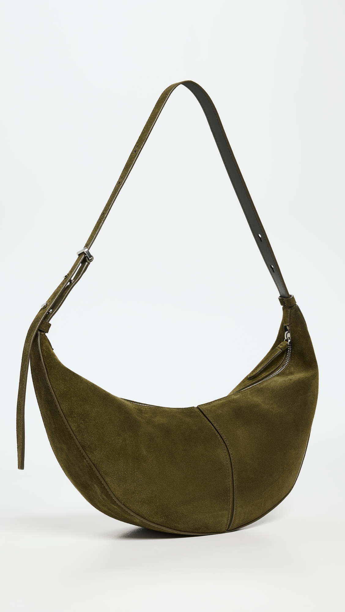 Slide Bag in Soft Suede Olive One Size