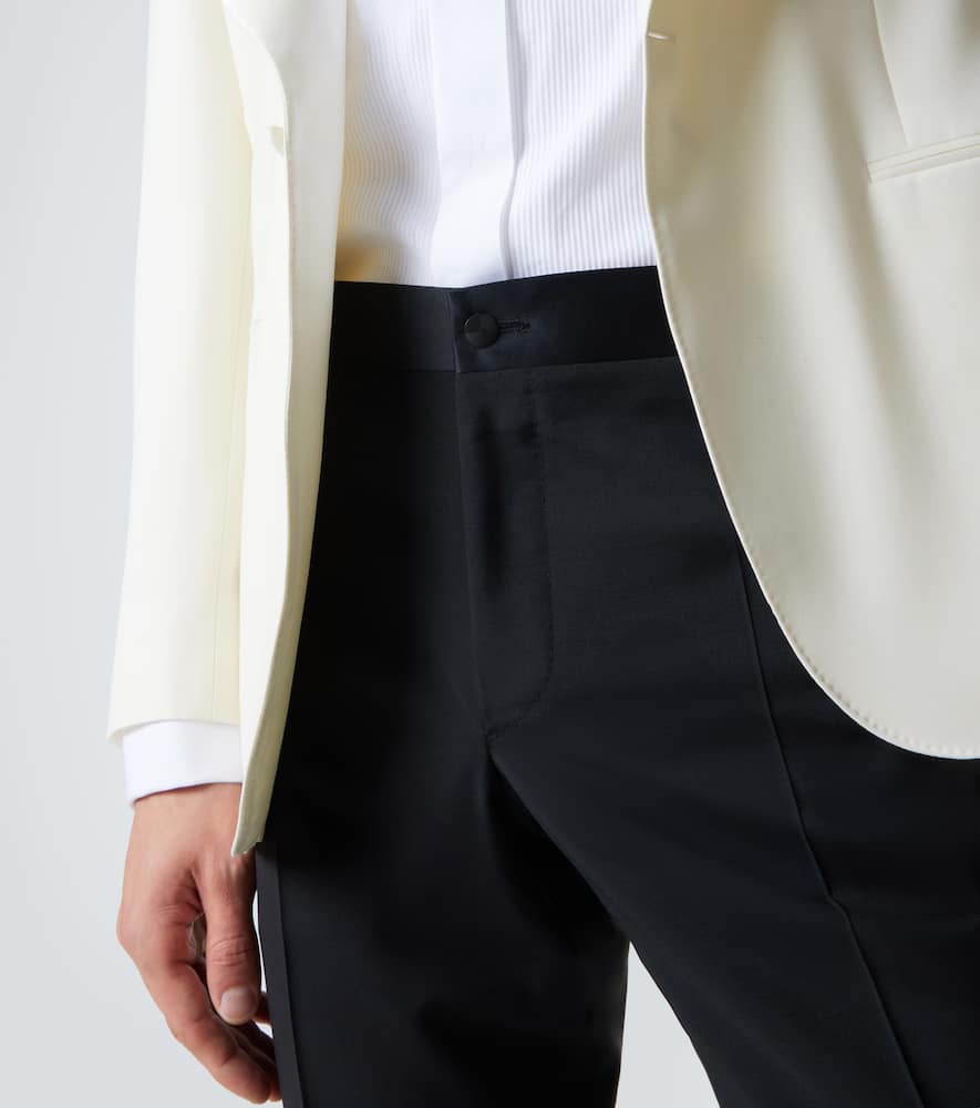 Wool and mohair suit pants