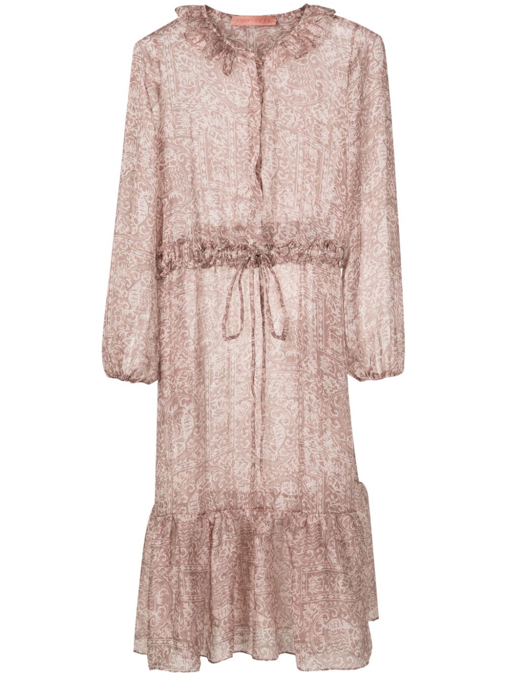 Bryere graphic-print midi dress - Neutrals