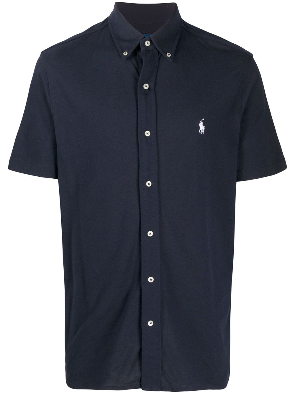 Buttoned polo shirt - Blue