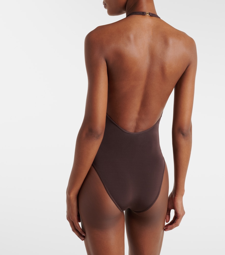 Luna halterneck open-back bodysuit
