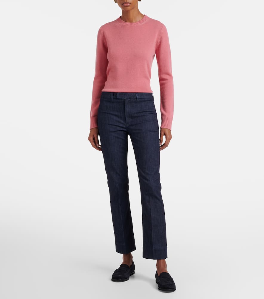 Diana cotton-blend slim pants