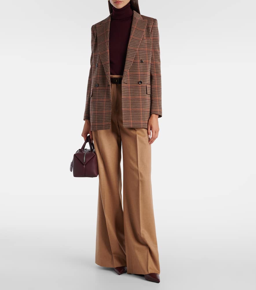 Guelfo checked wool and cotton blazer