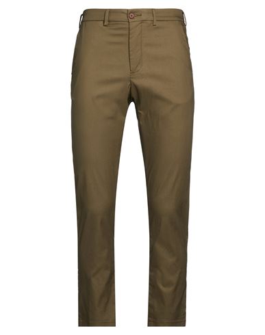 Man Pants Military green Size 32 Cotton, Nylon, Elastane