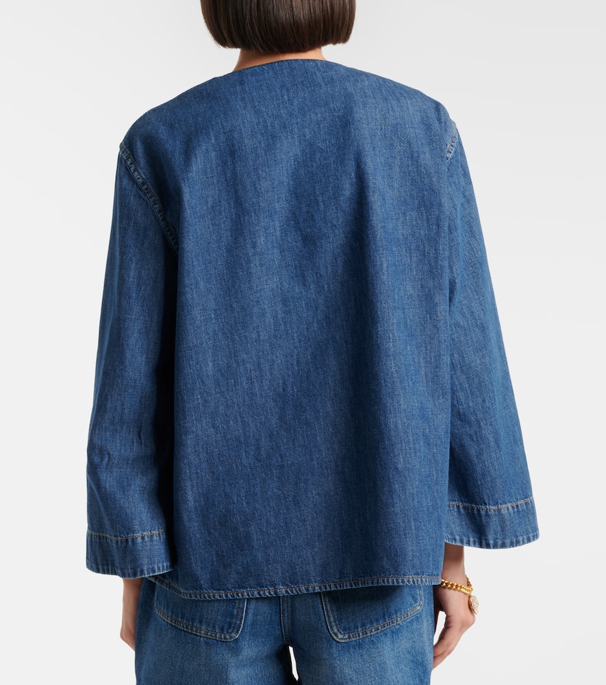 VGold chambray top