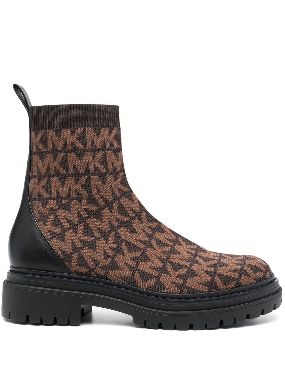 Comet logo-knit ankle boots - Brown
