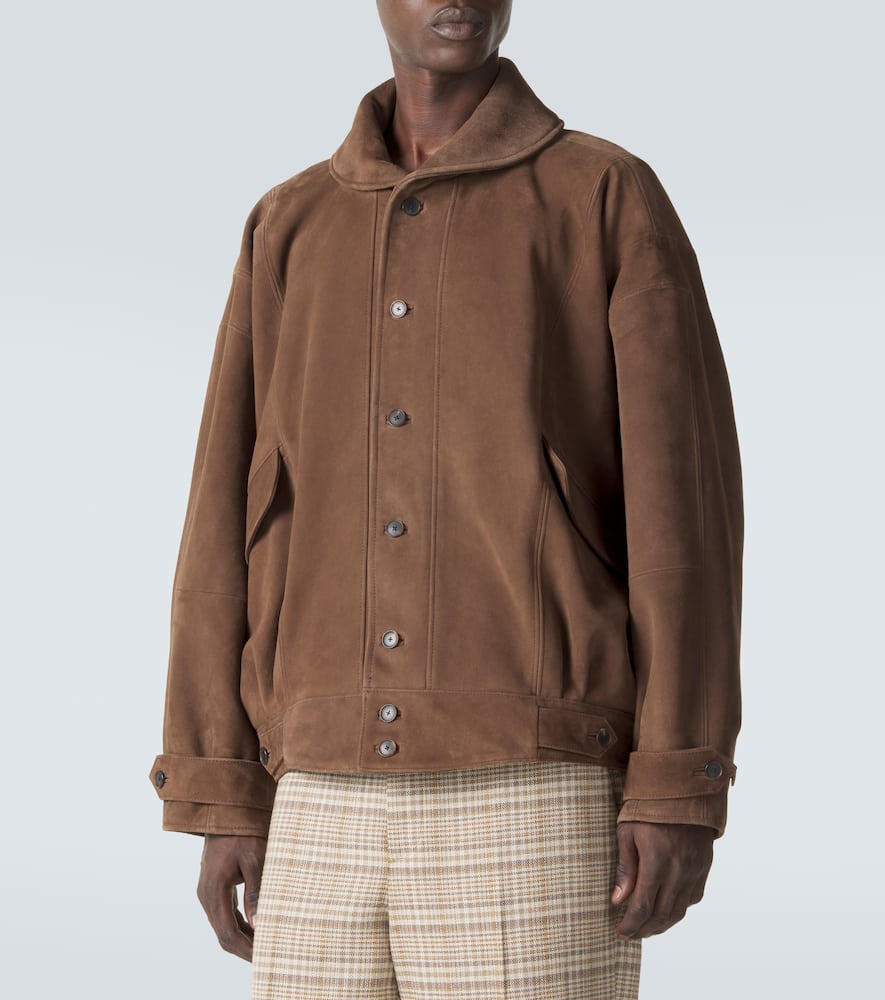 Suede blouson jacket