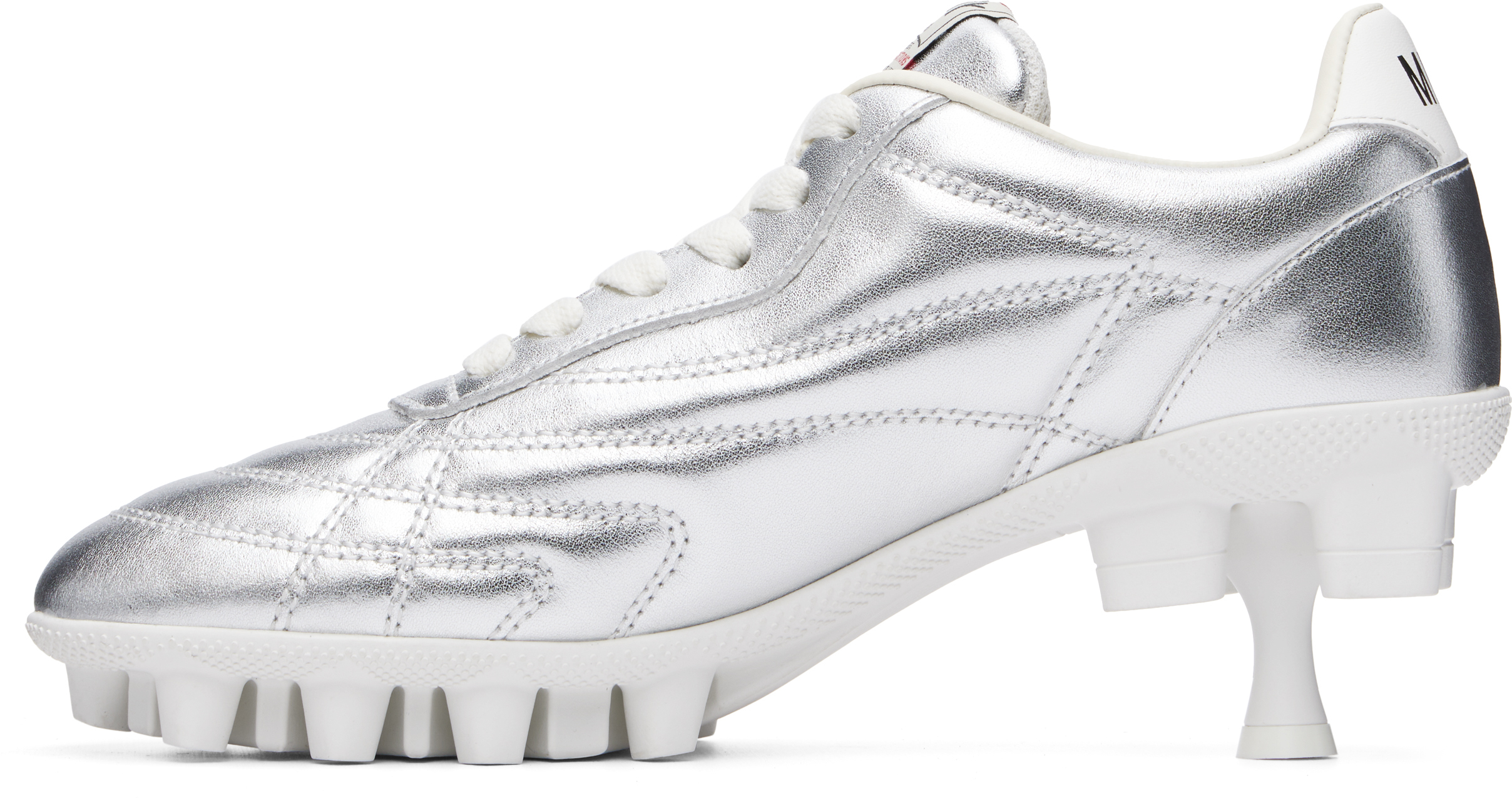Silver Spike Sole Sneaker Heels