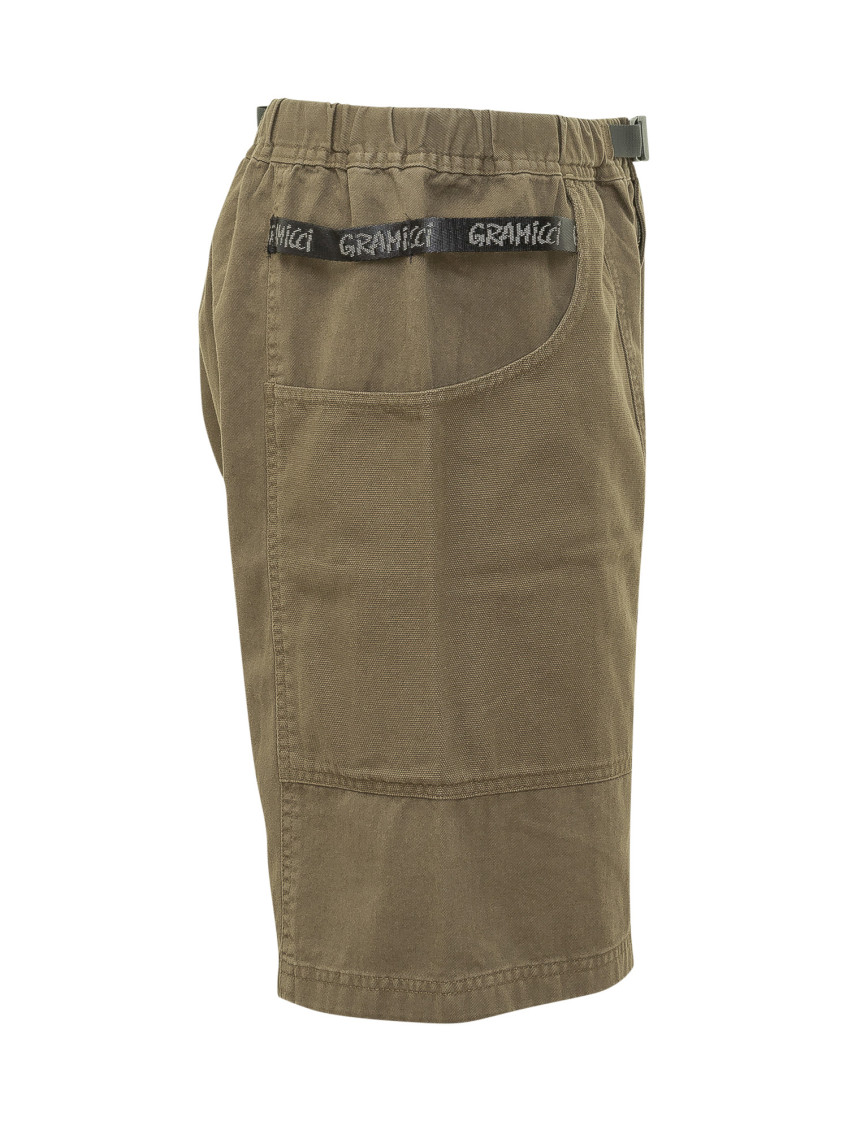 Dark Green Solid Shorts