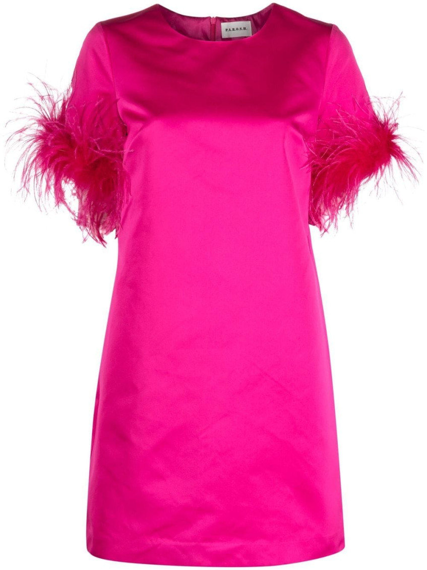 - Feathered Mini Dress