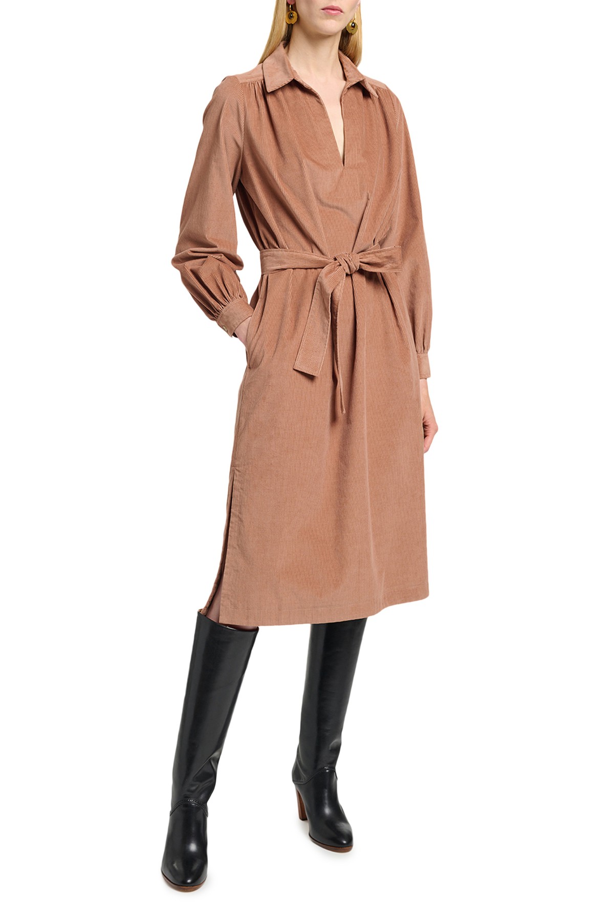 Vassilia dress with shirt collar