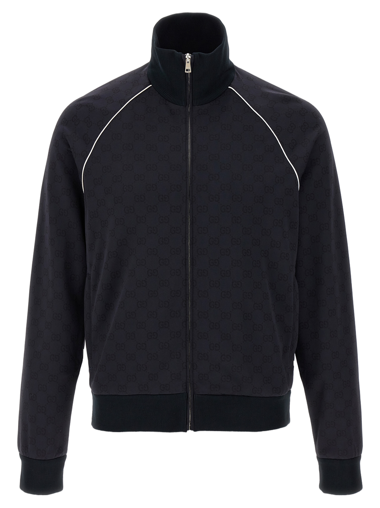 GG Jacquard Polyamide Sweatshirt — Black