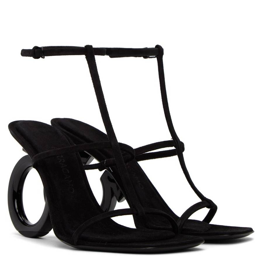 Elina T-Strap Gancini Sandals