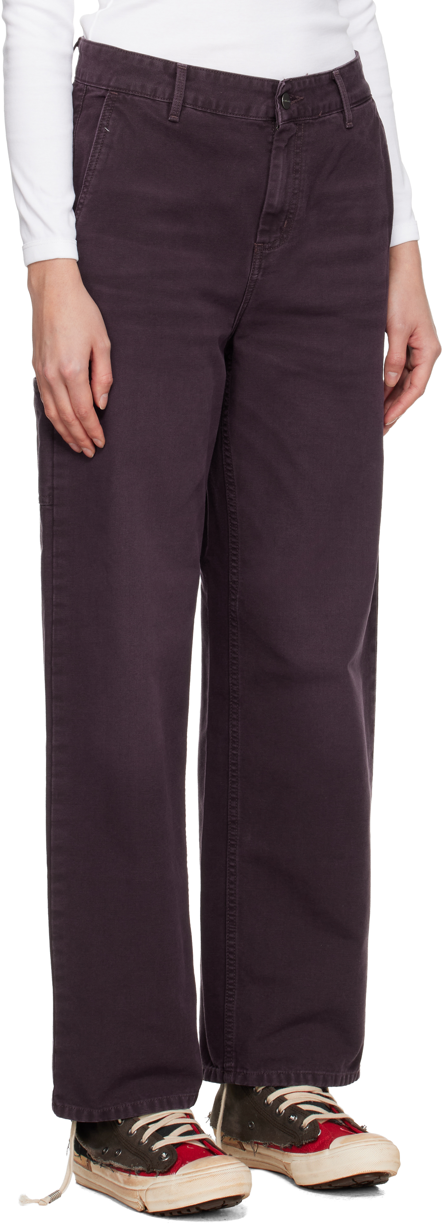 Burgundy Pierce Trousers