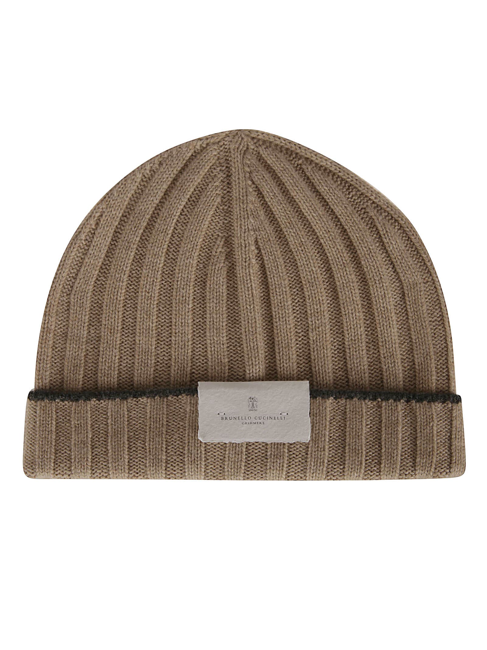 Ribbed-knit cashmere beanie