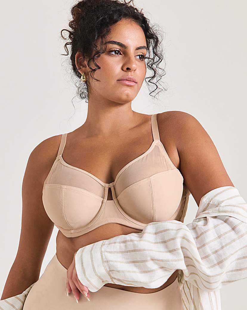 2 Pack Mesh Minimiser Wired Bra