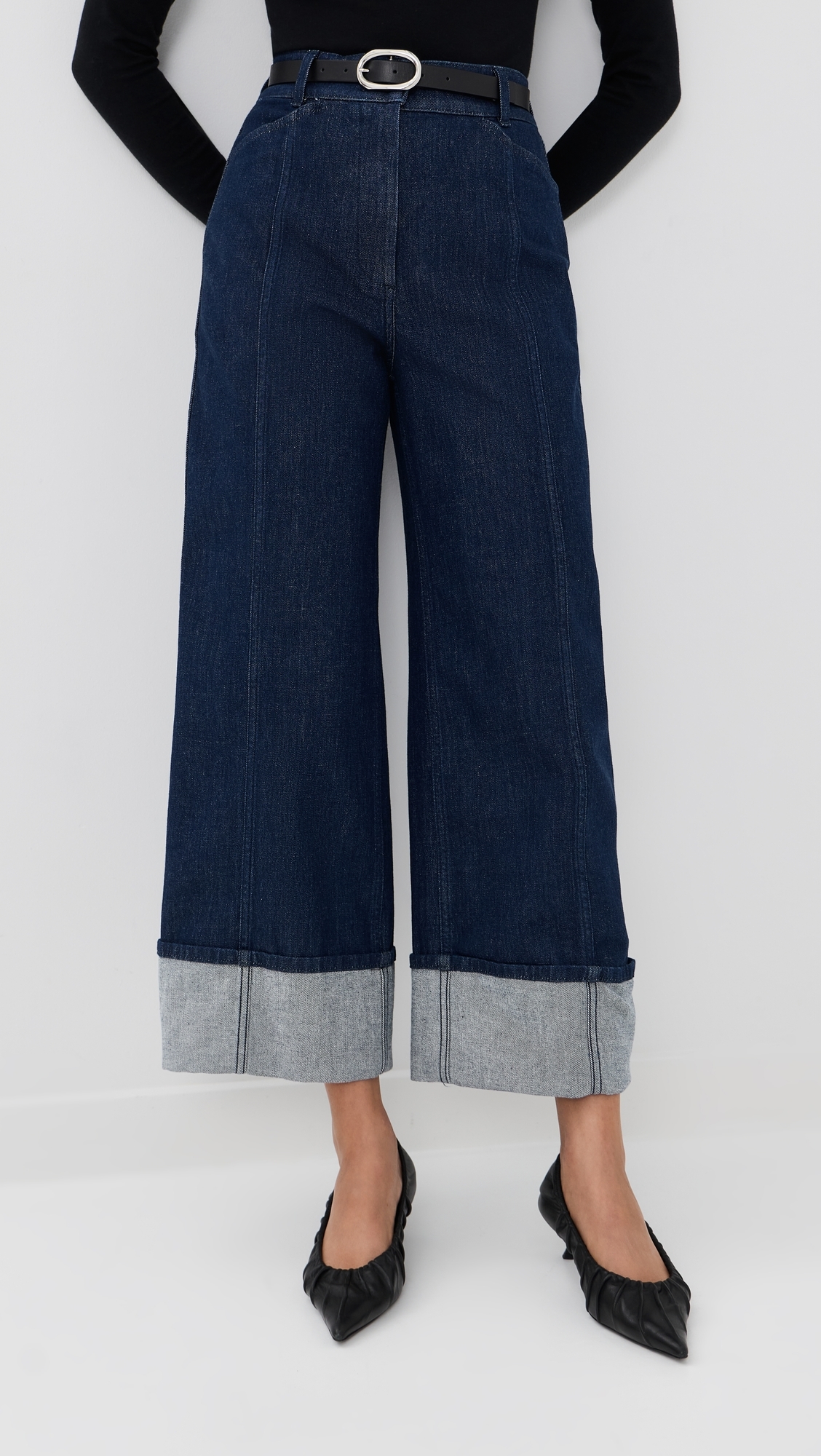 Denim Cuff Pants Rinsed