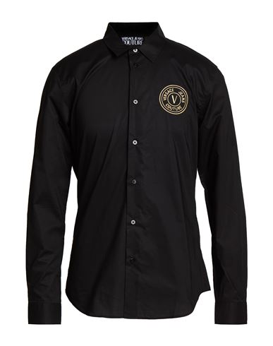 Man Shirt Black Size 36 Cotton