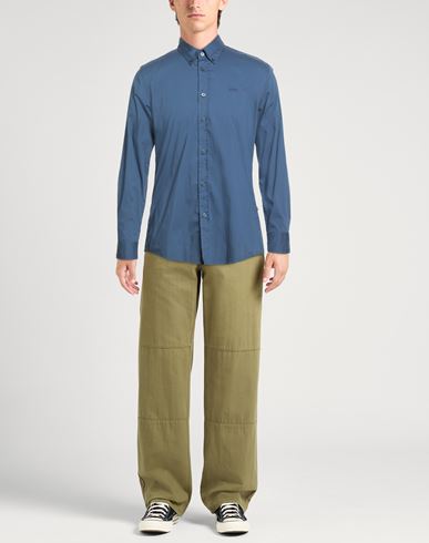 Man Shirt Navy Size M Cotton, Polyamide, Elastane