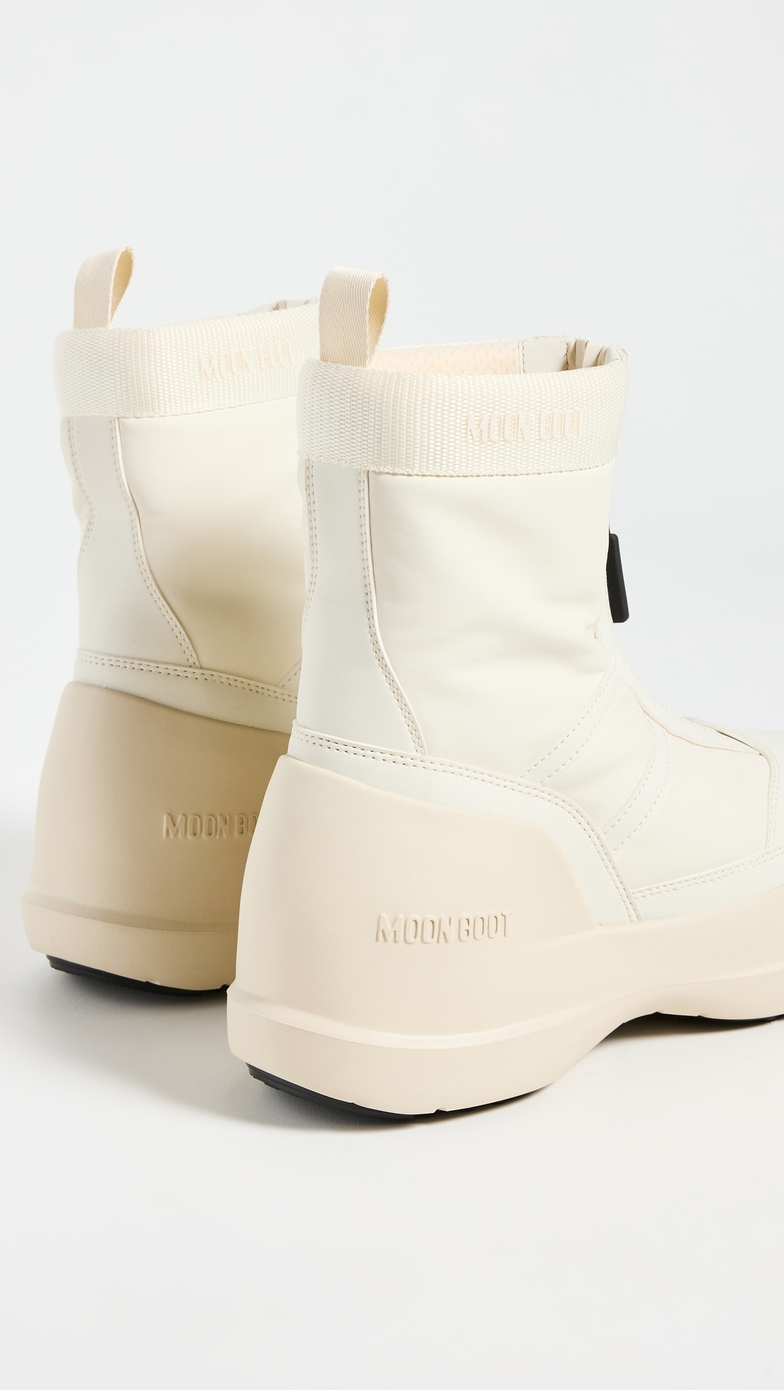 Luna Zip Boots Cream