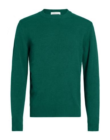 Man Sweater Green Size 40 Wool, Polyamide