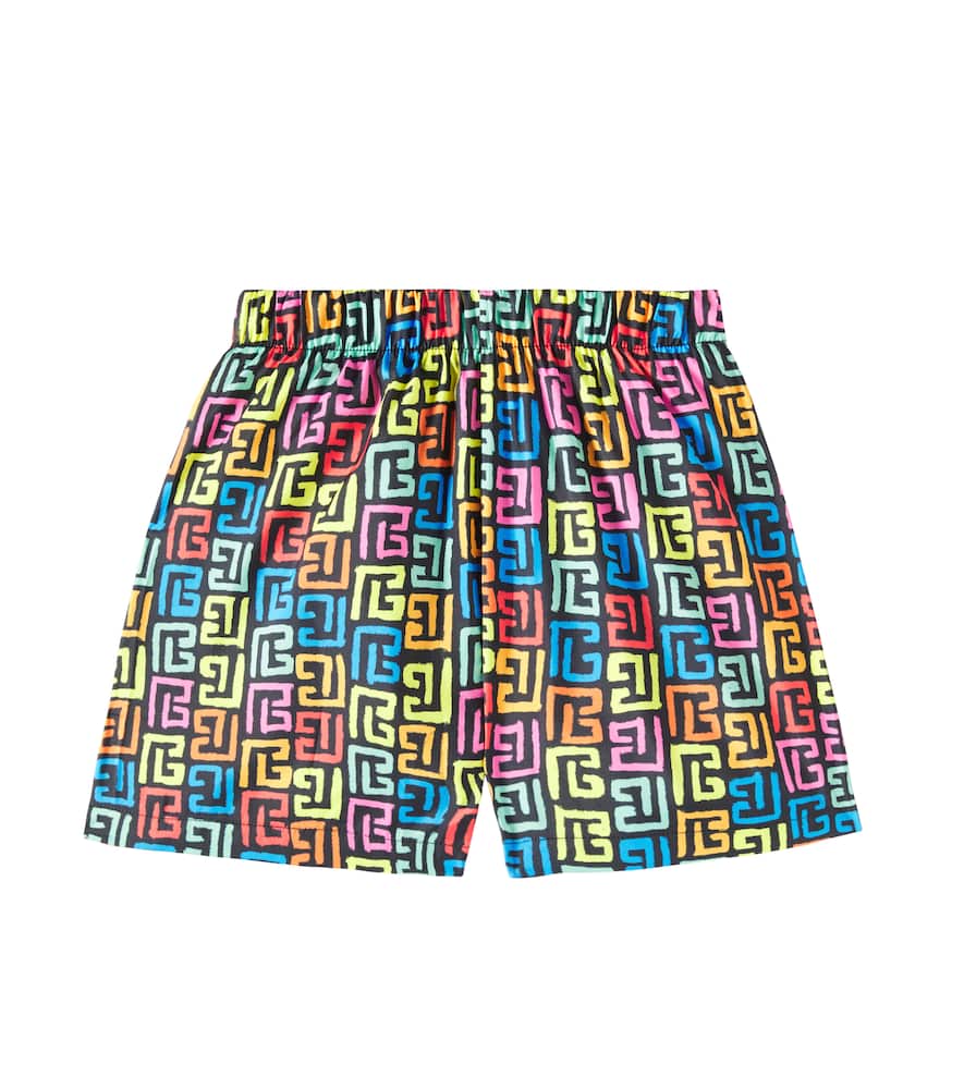 Balmain Kids Printed swim trunks