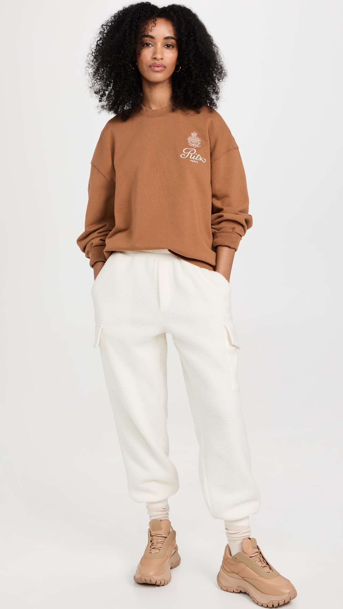 Samson Relaxed Fleece Pants Egret