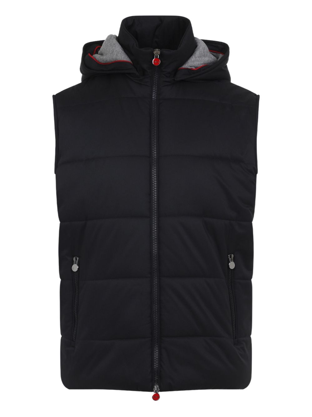 Quilted hooded gilet - Black