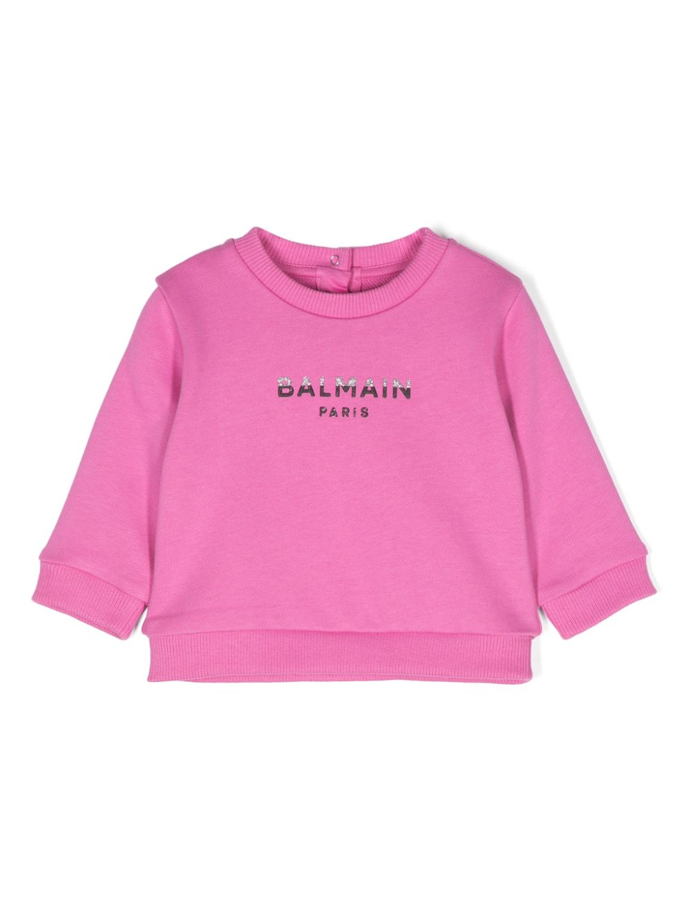 Logo-embossed cotton sweatshirt - Pink