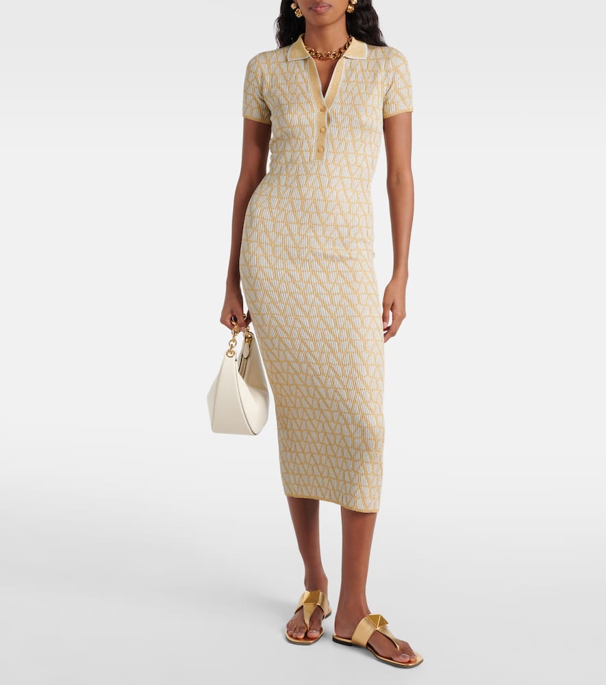 Toile Iconographe lamé jacquard midi dress