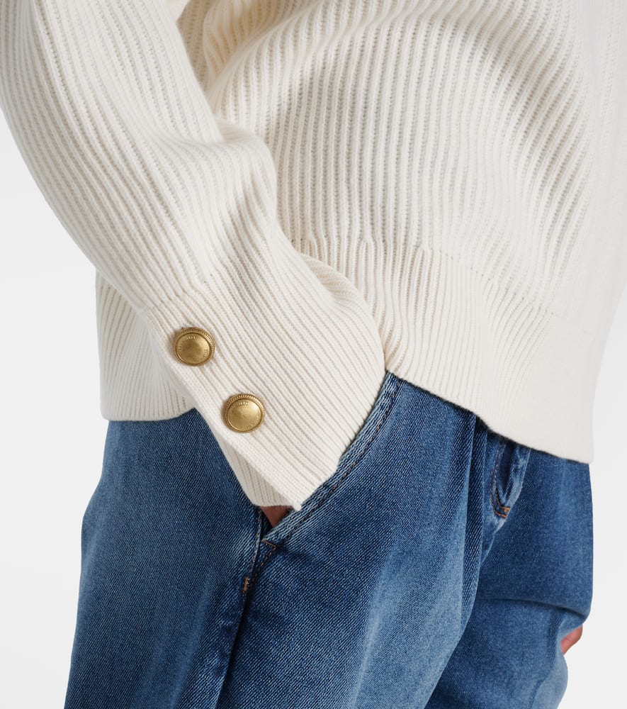 Wool, cashmere and silk sweater