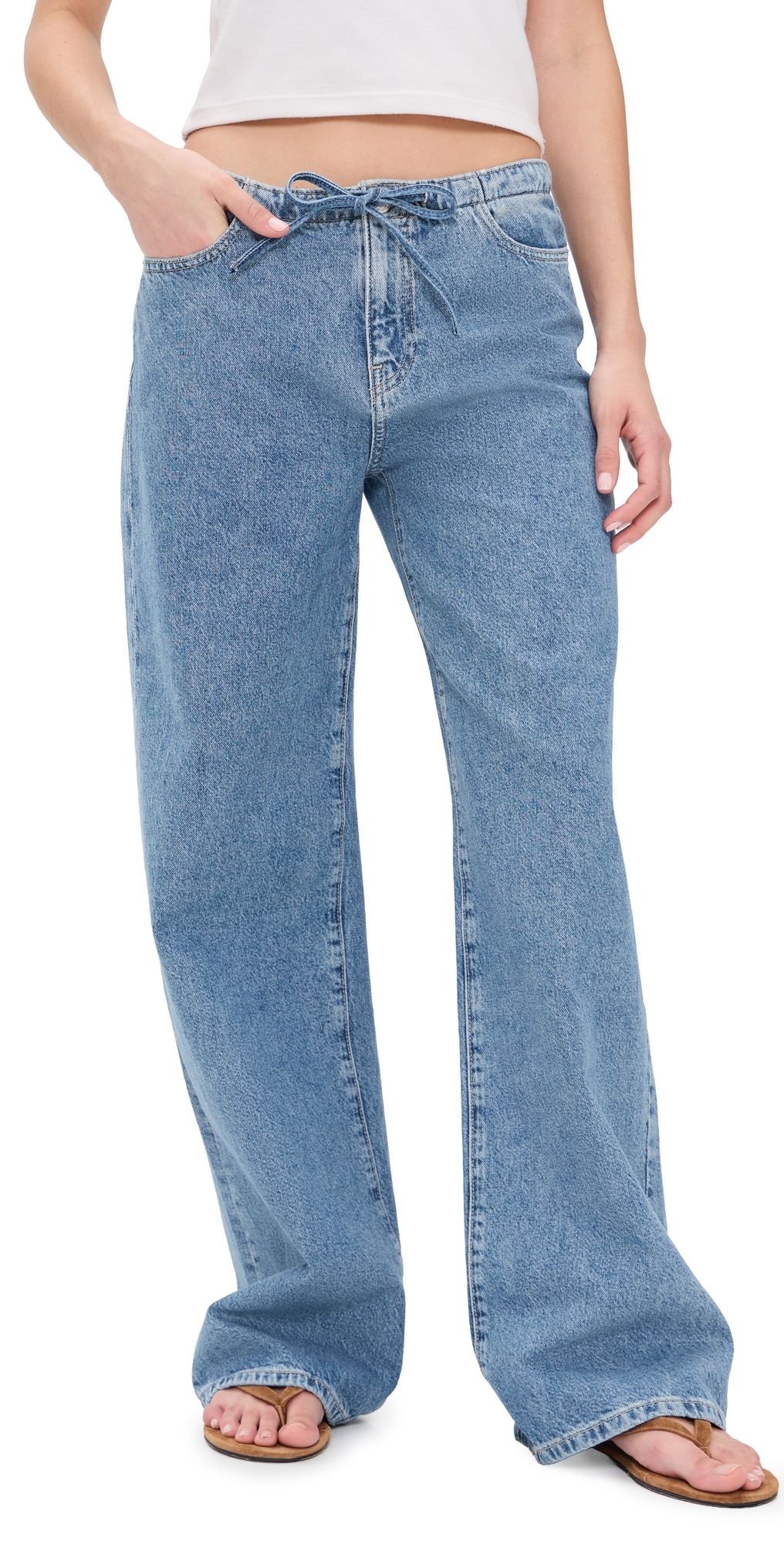 The Big Easy Pull On Wide Leg Jeans Cleo