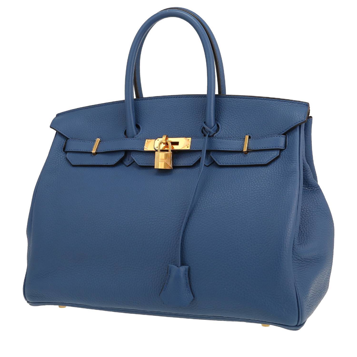 Pre-owned Birkin 35 handbag - Blue